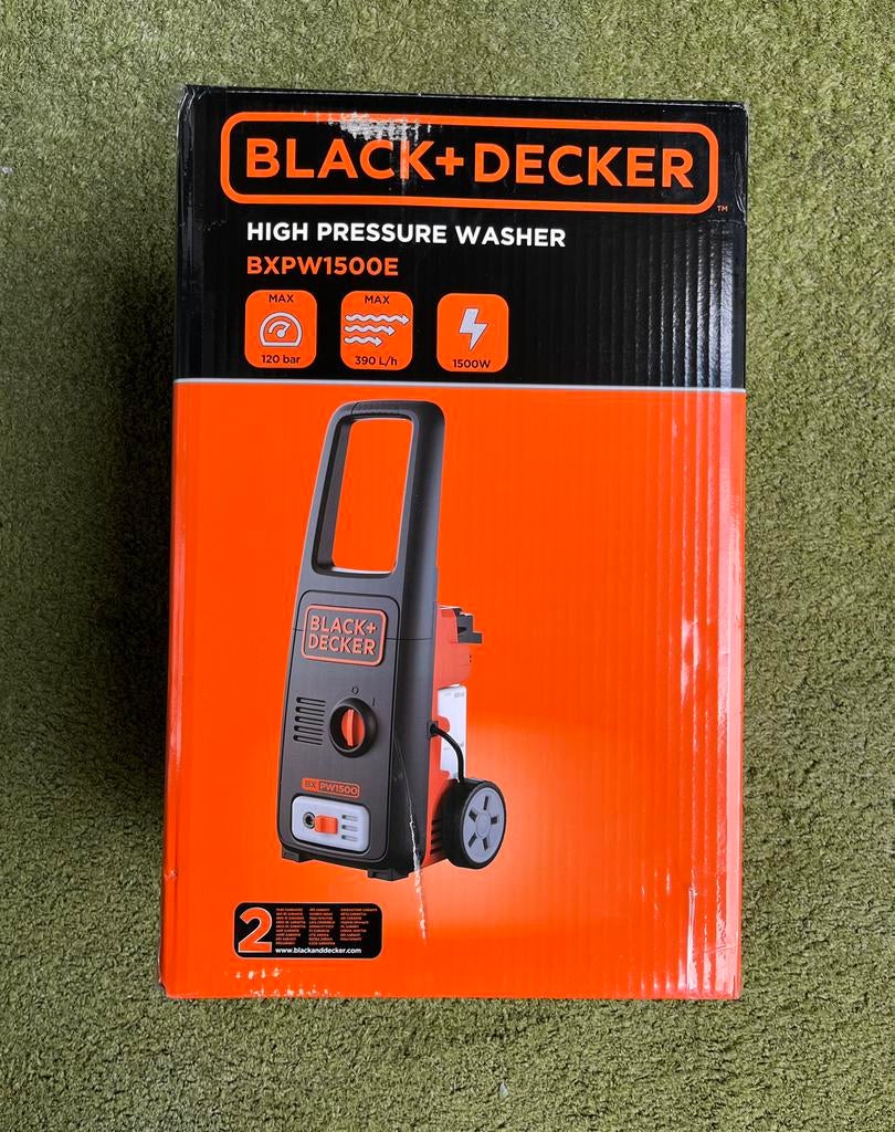 KARCHER Nettoyeur haute pression BLACK & DECKER, 120 bars, Neuf, Électrique, BLACK & DECKER, Avec pression d'eau réglable