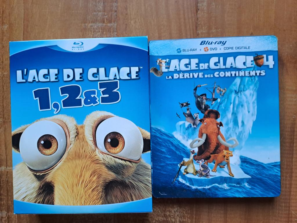 L'age de glaces - 1 - 2 - 3 - 4 - 4 blu-ray, Cd's en Dvd's, Blu-ray, Ophalen of Verzenden, Gebruikt, Kinderen en Jeugd