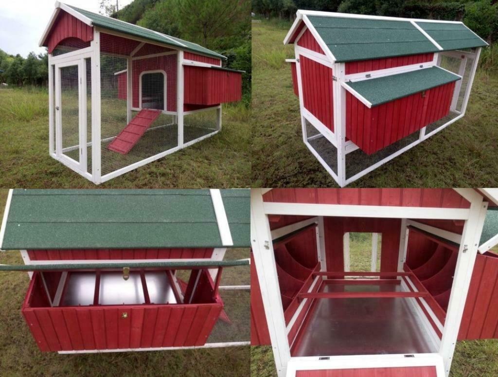 Poulailler XXL abri 12 poules 8 pondoirs abri coq enclos XXL, Envoi, Neuf, Poulailler