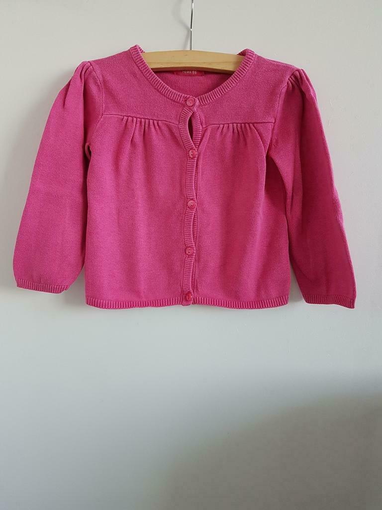 Roze trui / vest / gilet - Hema - maat 86 - meisje, Kinderen en Baby's, Babykleding | Maat 86, Gebruikt, Ophalen of Verzenden