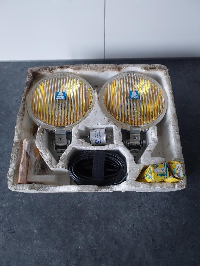 Set Hella Chroom Mistlampen Oldtimer Rallye BMW Volvo VW, Auto-onderdelen, Verlichting, Alfa Romeo, Mercedes-Benz, Oldtimer onderdelen