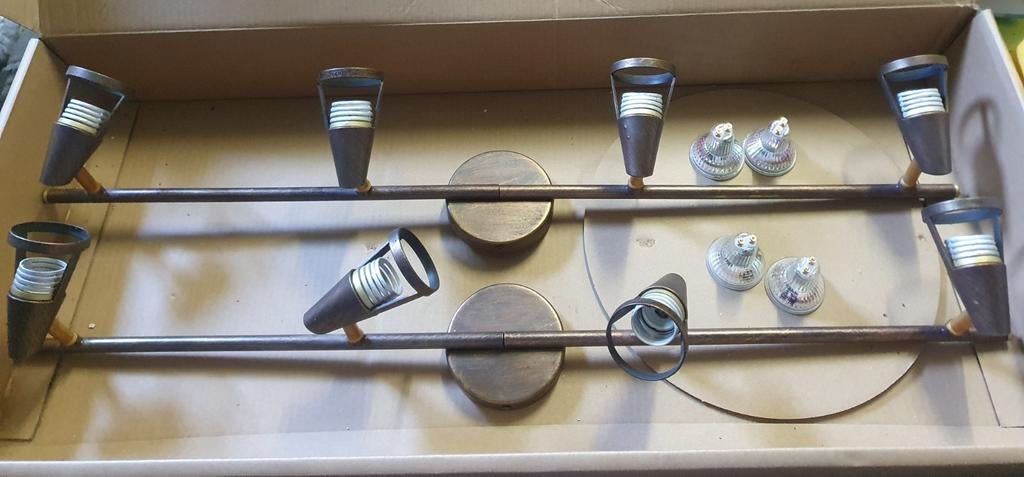 2x verlichting spotjes Massive, Huis en Inrichting, Ophalen, Gebruikt, Metaal of Aluminium, Landelijk