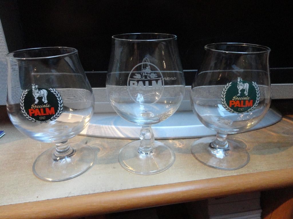 3 Palm Glazen, Enlèvement ou Envoi, Neuf, Verre ou Verres, Palm