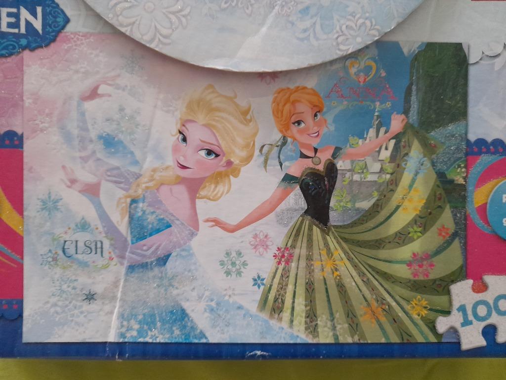 Puzzel Frozen 100stuks, Enlèvement ou Envoi, Plus de 50 pièces, Utilisé, 4 à 6 ans