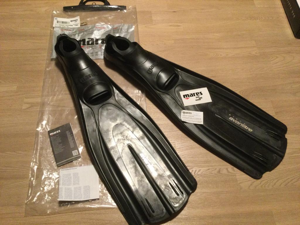 Uit Reststock : Mares Plana Avantitre Black 46/47 Nieuw, Sports nautiques & Bateaux, Plongée, Neuf, Palmes de natation ou de plongée