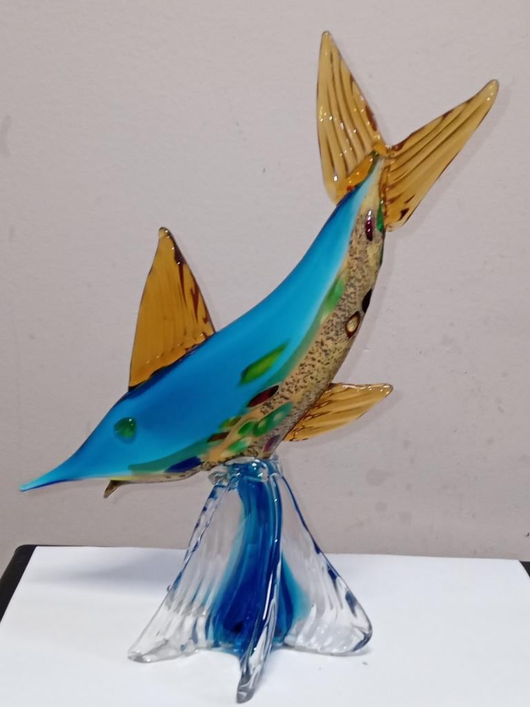 prachtige kristallen vis van Murano, Antiek en Kunst, Ophalen of Verzenden