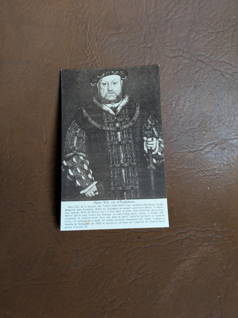 Henri VIII Roi Angleterre, Enlèvement ou Envoi, Comme neuf, Carte, Photo ou Gravure
