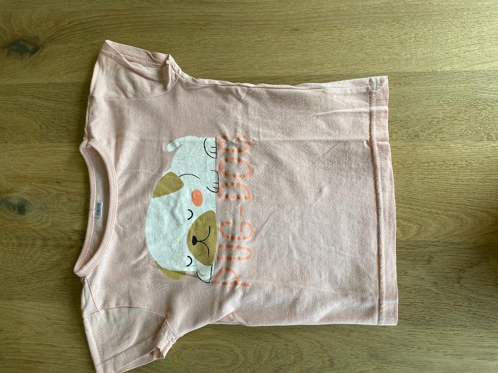 Licht roze t-shirt maat 110/116, Ophalen of Verzenden, Gebruikt, Meisje, Shirt of Longsleeve