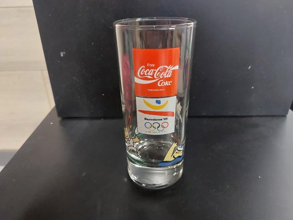 Oud coca cola glas Olympische spelen  92, Verzamelen, Glas en Drinkglazen, Ophalen of Verzenden, Zo goed als nieuw, Frisdrankglas