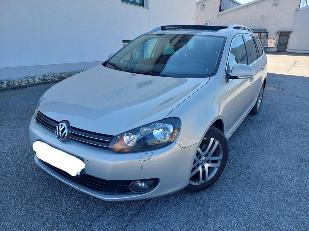 Volkswagen Golf 6 Variant 1.6 TDI Comfortline, Auto diversen, Ongevalwagen, Automaat, Diesel, Break, Zwart
