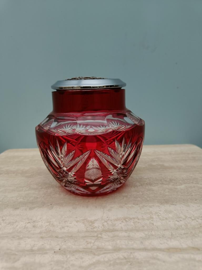 Val Saint Lambert Piqué Fleur jaren 20, Ophalen of Verzenden