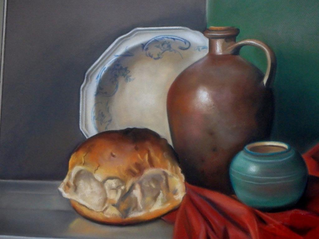 Guido De Hoog (geb. 1954) - gevarieerd stilleven op tafel, Antiek en Kunst, Ophalen of Verzenden
