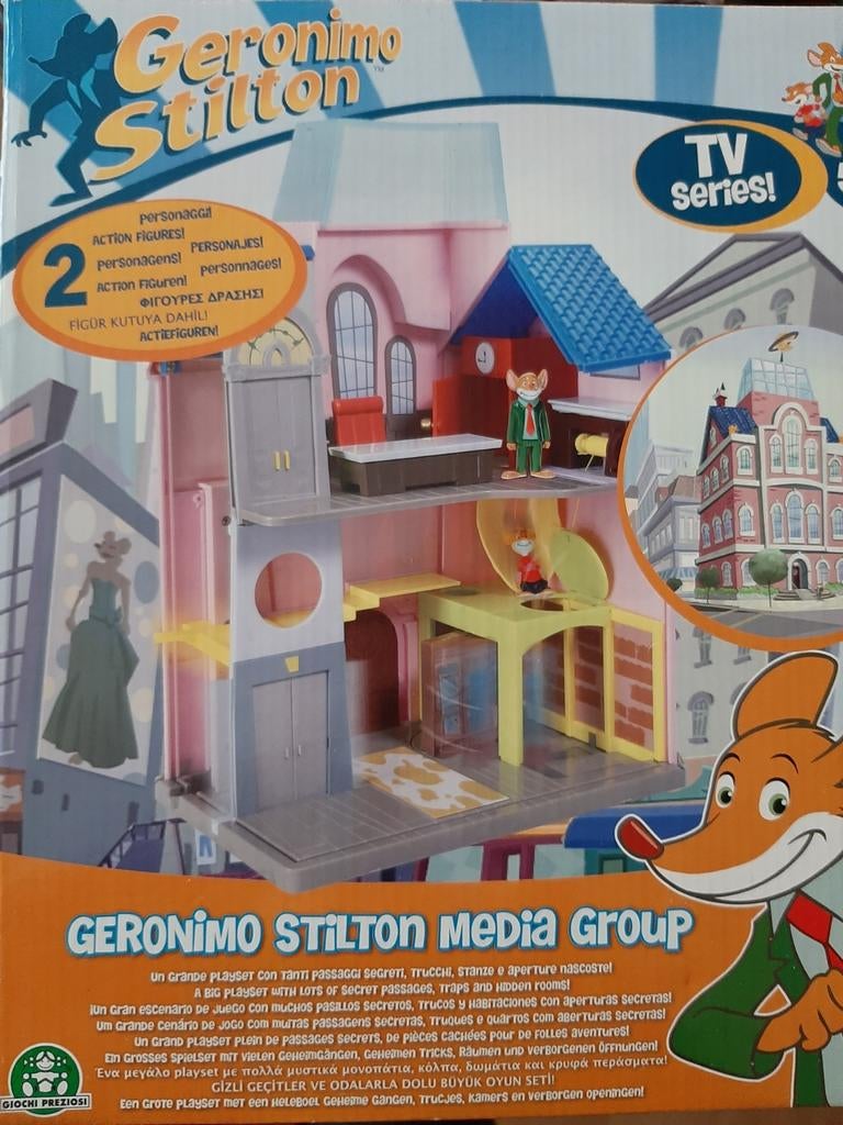 geronimo stilton huis + 6 extra poppetjes, Enlèvement ou Envoi, Comme neuf, Maison de poupées