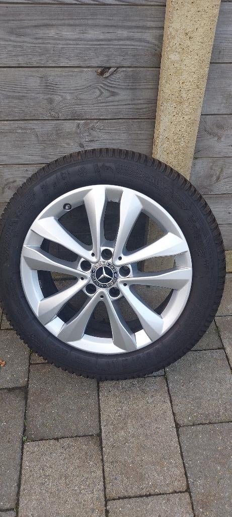 4 orig. velgen mercedes 17 inch -met wiinterbanden "KLEBER", Ophalen, Gebruikt, Banden en Velgen, 17 inch