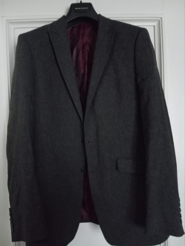MEXX - grijsbruine blazer in wol en synthetische vezels, 52, Kleding | Heren, Kostuums en vesten, Ophalen of Verzenden, Zo goed als nieuw