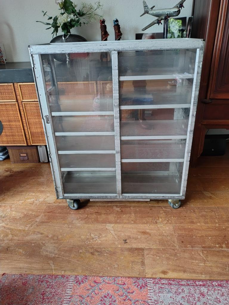 KLM fullsize vliegtuigtrolley Duty-tax-free met lades, Ophalen, Vintage, Gebruikt, Metaal