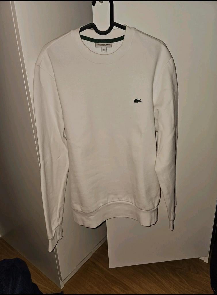 Lacoste white sweat shirt M size. 80% whool, Neuf, Lacoste, Enlèvement, Blanc