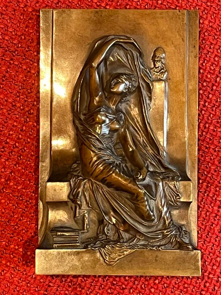 Antiek 19de eeuws brons Henri Chapu, Enlèvement, Bronze