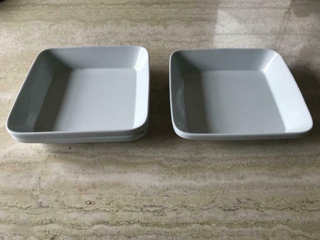 3 Vierkante ovenschotels - 20cm (zn4173), Enlèvement ou Envoi, Comme neuf, Uni, Tasse(s) et/ou soucoupe(s)