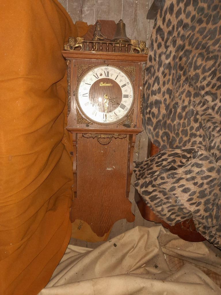 Antieke houten klok, Antiek en Kunst, Ophalen