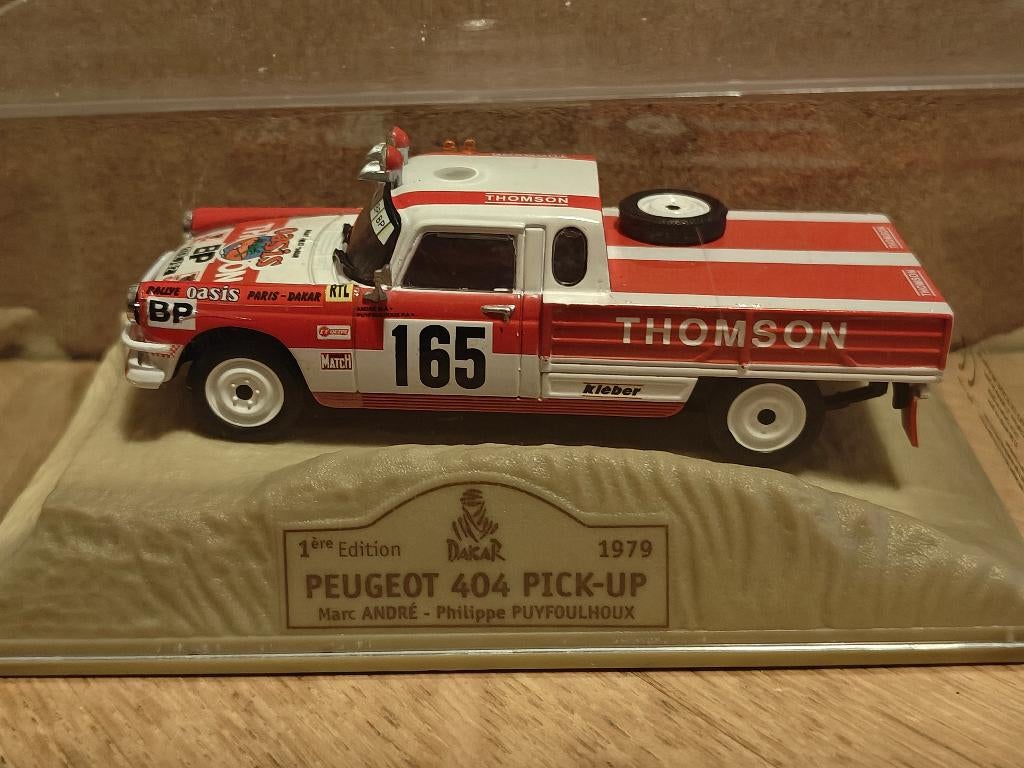 Camionnette Norev Peugeot 404 1979 Paris Dakar #165 1/43, Enlèvement ou Envoi, Neuf, Voiture, Norev