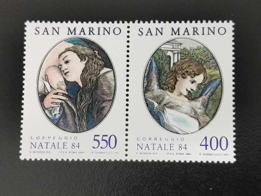 Saint-Marin 1984 - Noël - art, peinture, Correggio, ange **, Enlèvement ou Envoi, Non oblitéré