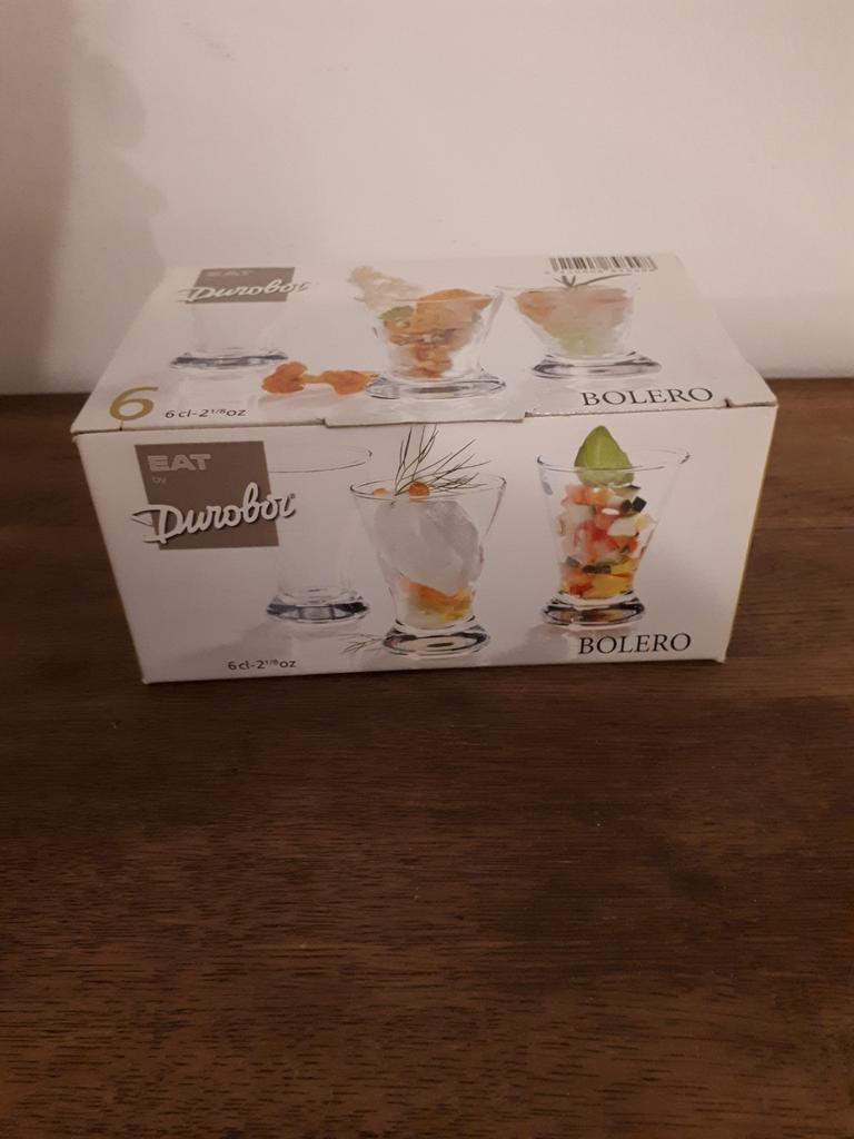 6 Apperitief glaasjes ( Bolero ), Ophalen of Verzenden, Zo goed als nieuw