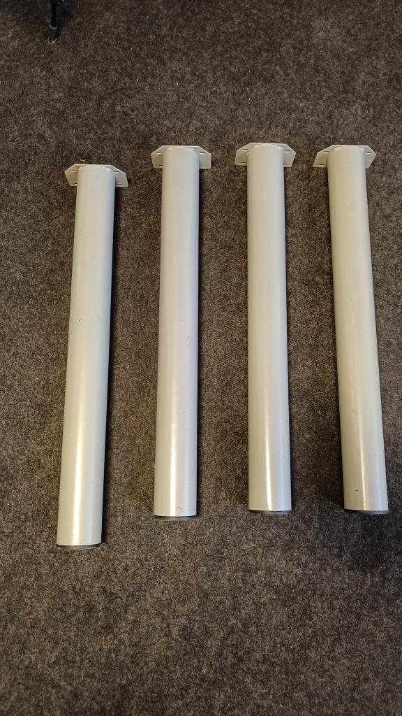 4 grijze tafelpoten, Ophalen, Tafelpoot, Gebruikt, 50 tot 100 cm