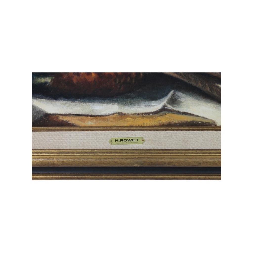 Grande Peinture Huile sur Toile Henri Rowet, Enlèvement