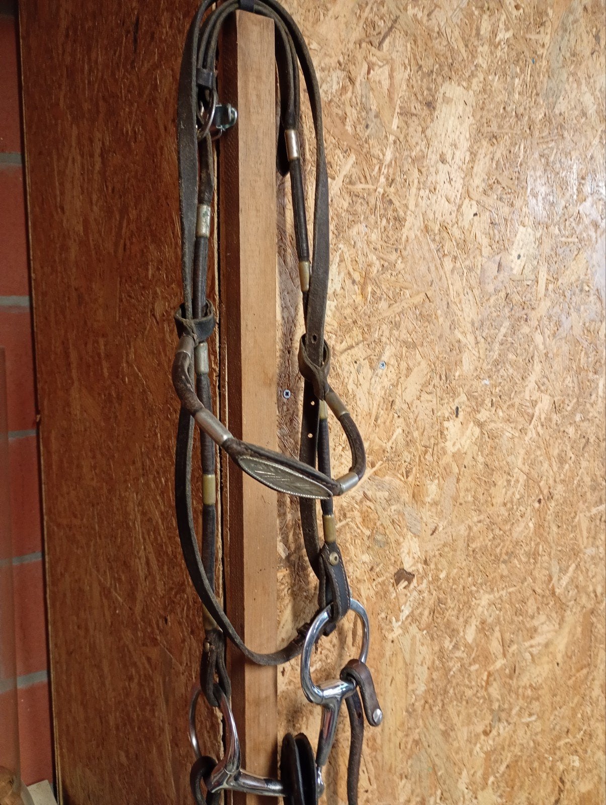 oud western riding hoofdstel, Dieren en Toebehoren, Bruin, Inclusief teugels, Ophalen of Verzenden, Western
