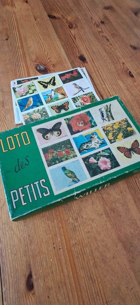 Spel gezelschapspel vintage lotto loto in Frans, Hobby en Vrije tijd, Een of twee spelers, Ophalen, Gebruikt