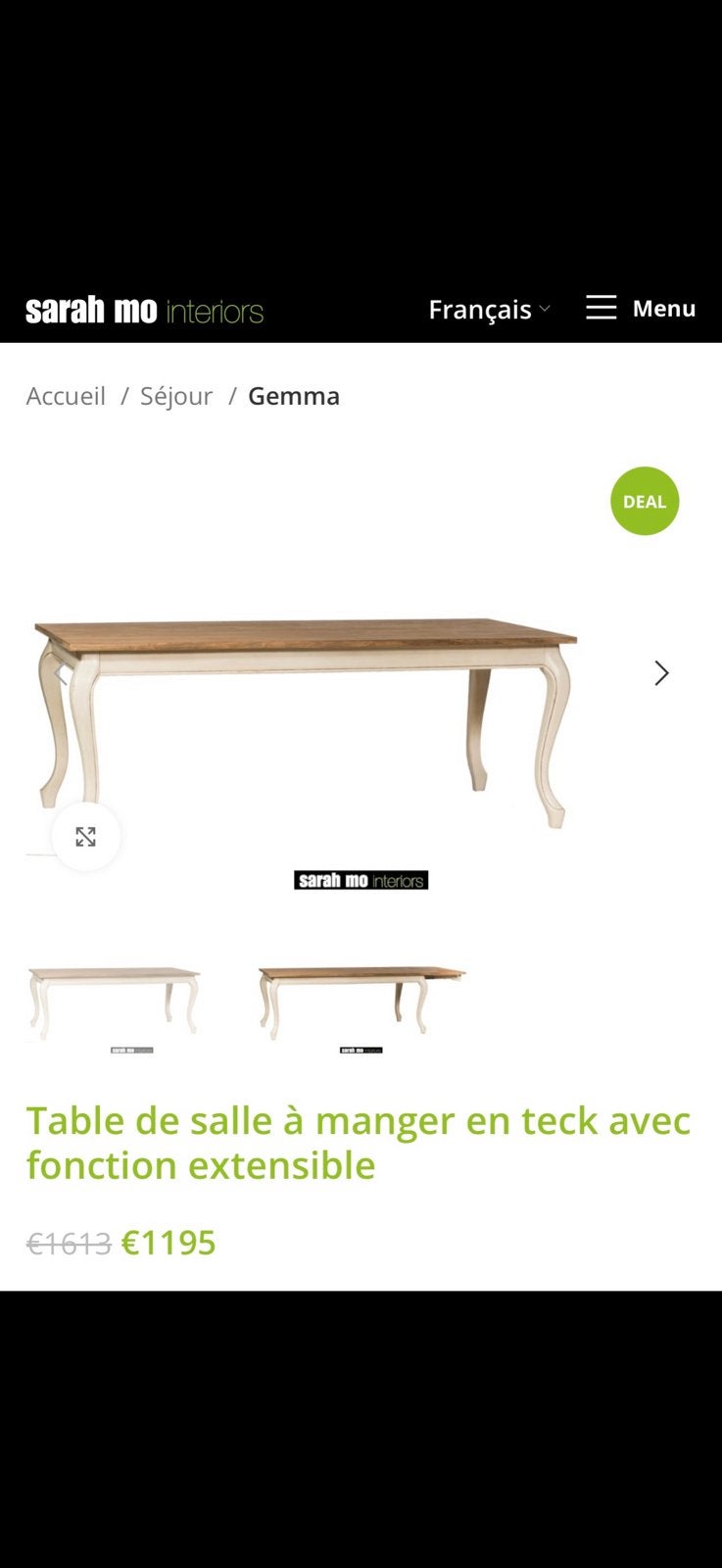 magnifique table de salle à manger., Enlèvement, Comme neuf, Teck