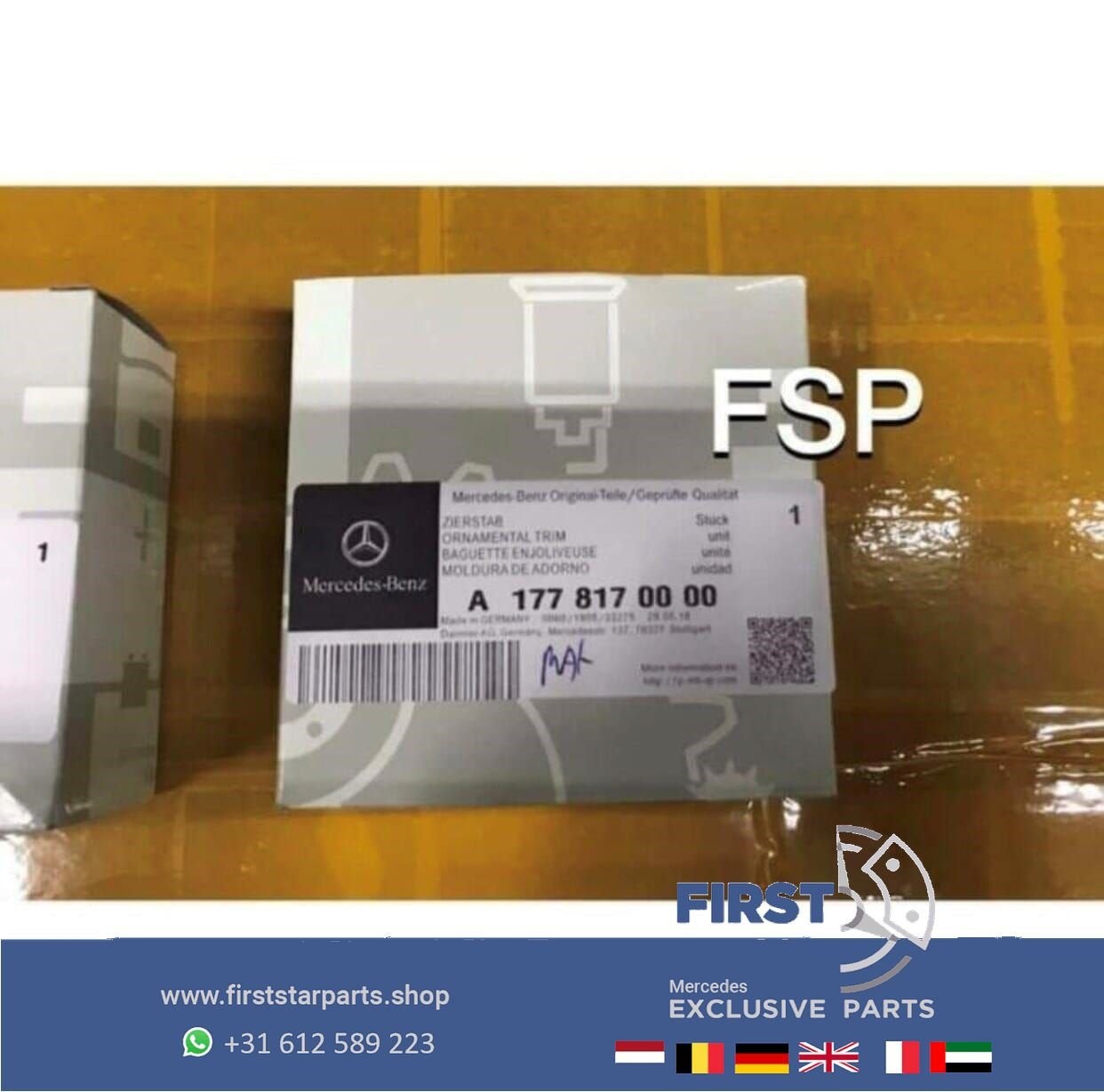 Kofferklep logo Mercedes STER ZWART W176 W205 achterbak logo, Utilisé, -, -, Enlèvement ou Envoi