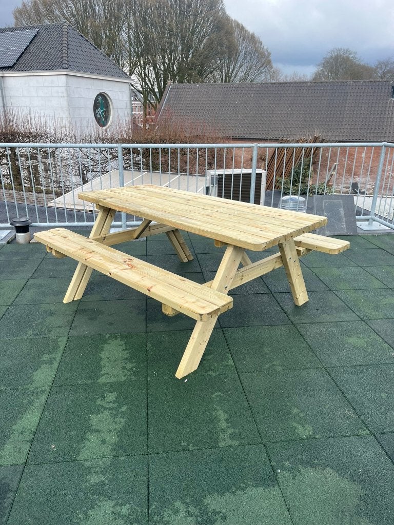 stevige geïmpregneerde picknicktafels, Nieuw, Ophalen of Verzenden, Inklapbaar, Rechthoekig
