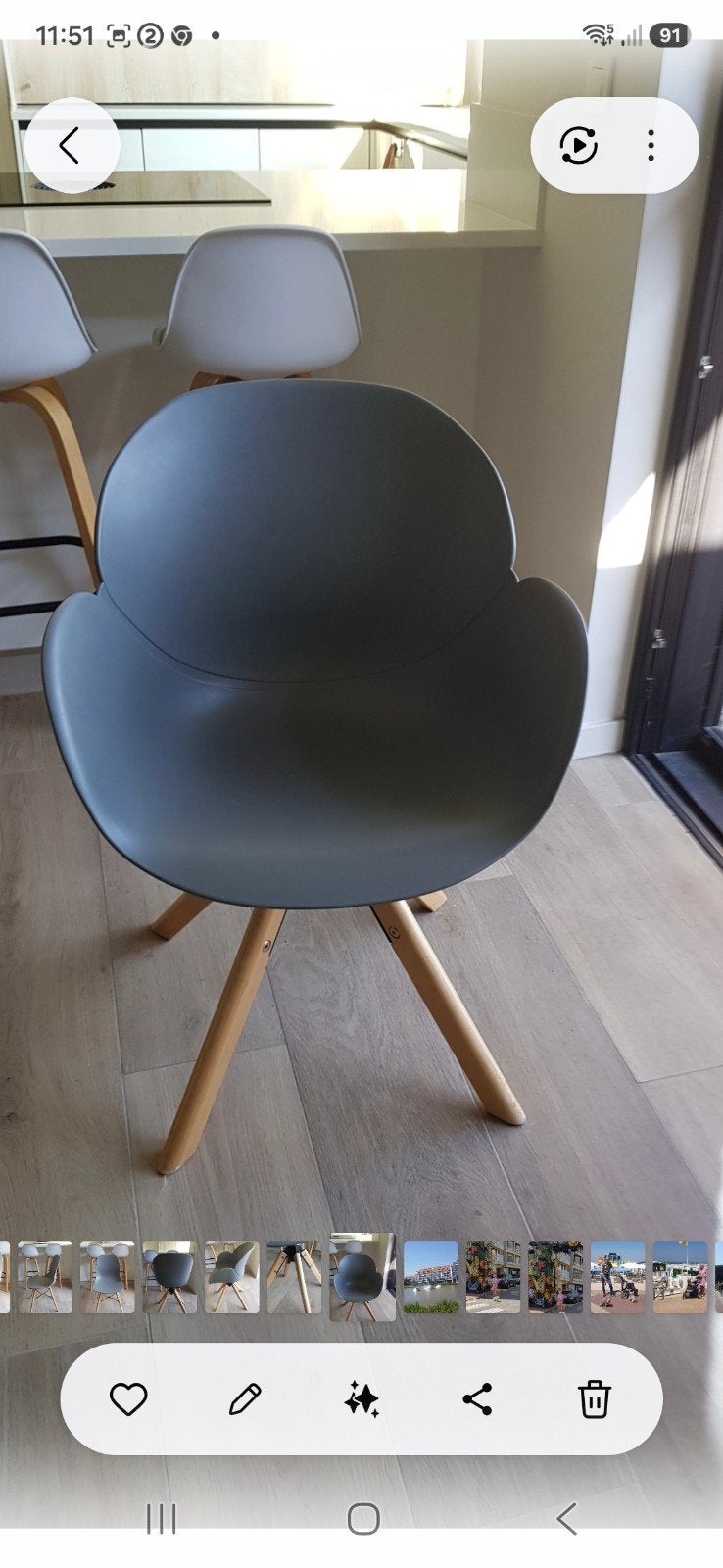 draaistoel, plastiek volledig intakt, goede staat, Ophalen, Wit