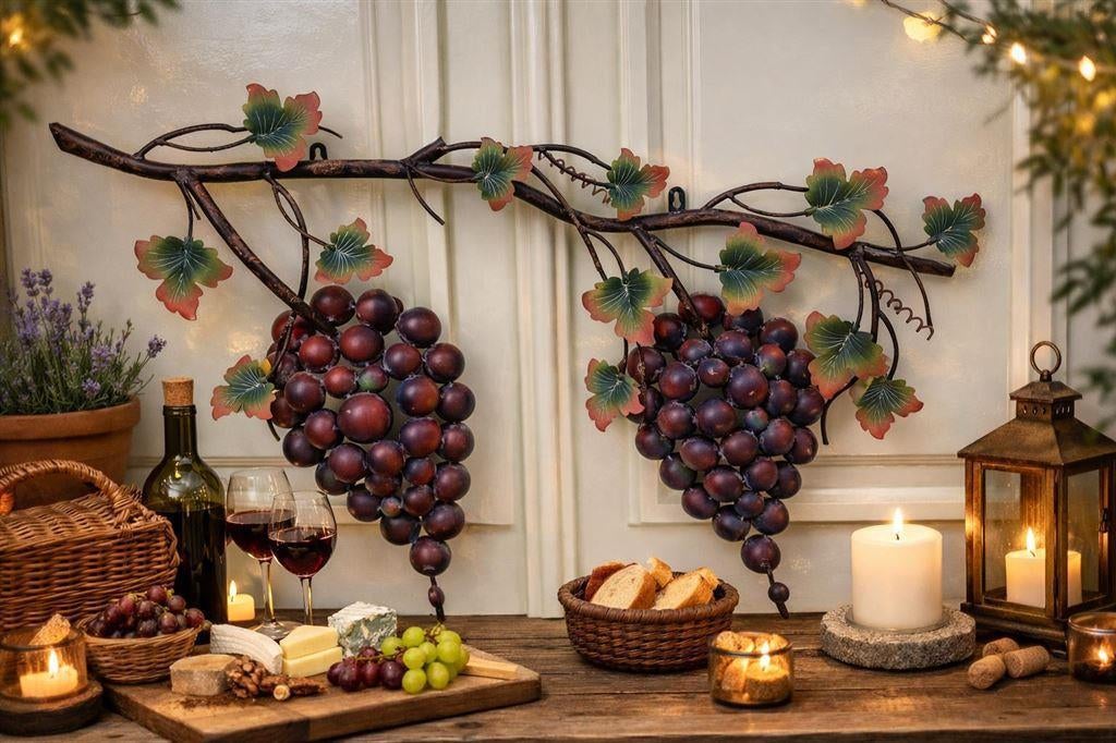 druiventros , wanddecoratie, Huis en Inrichting, Ophalen of Verzenden, Nieuw, Glas