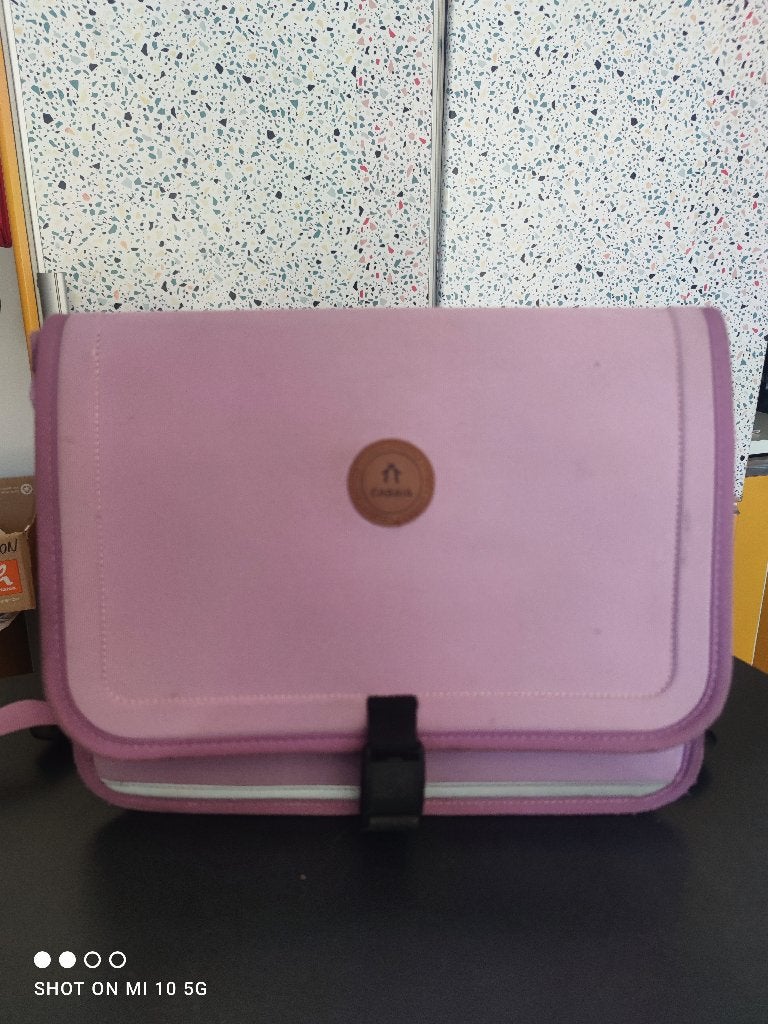 Cartable maternelle Cabaïa rose/violet – fille – bon état, Enlèvement, Utilisé