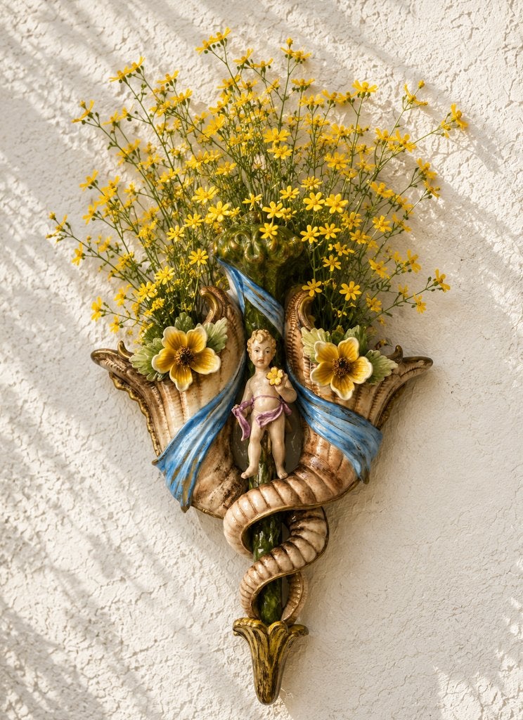 Capodimonte porseleinen wandvazen, Antiquités & Art, Curiosités & Brocante, Enlèvement