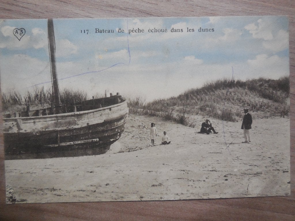 postkaart Blankenberge  Bateau dans les Dunes, Verzenden, Voor 1920, Gelopen, West-Vlaanderen