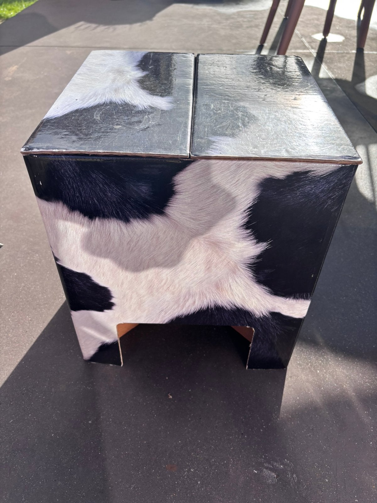 Kartonnen poef - koeprint - Dutch Design Brand, Huis en Inrichting, Ophalen, Overige materialen, Minder dan 50 cm, Vierkant