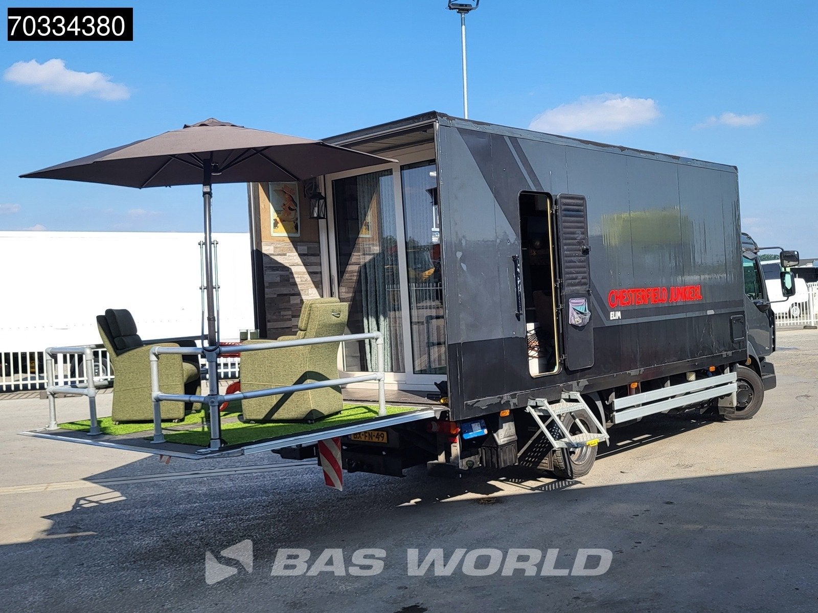 Renault Midlum Midlum 160 4X2 7.5 tons NL Camper truck Livin, Caravanes & Camping, Autres marques, 6 à 7 mètres, Entreprise, Boîte manuelle