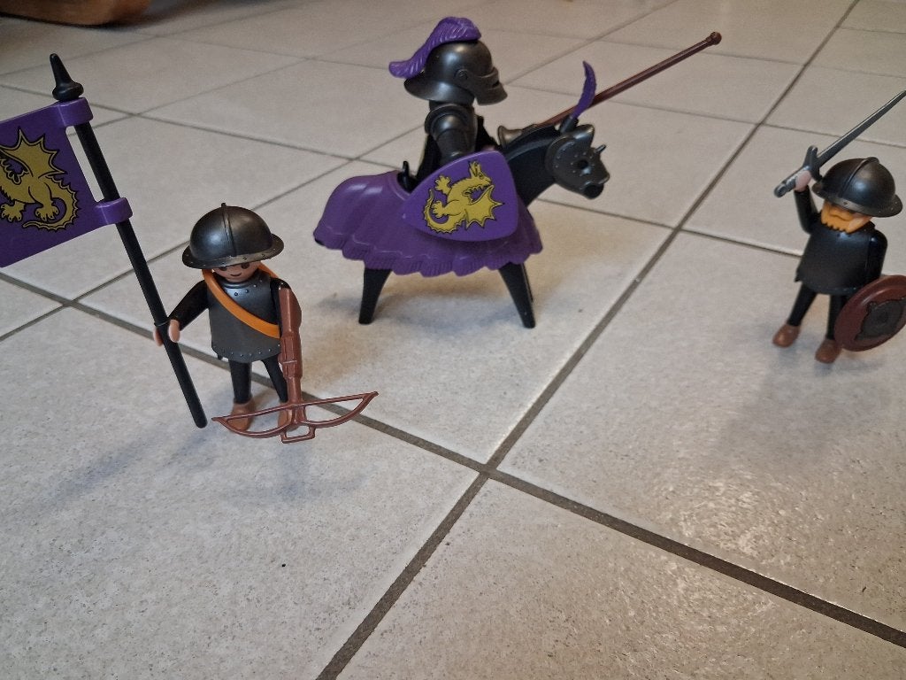 Playmobil Set 3669 - Chevaliers mauves, Utilisé, Knights, Figurines, Kit complet