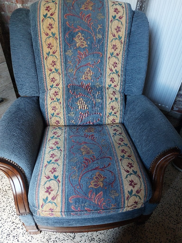 Fauteuil club en tissu, Ancien, Moins de 75 cm, Enlèvement, Utilisé