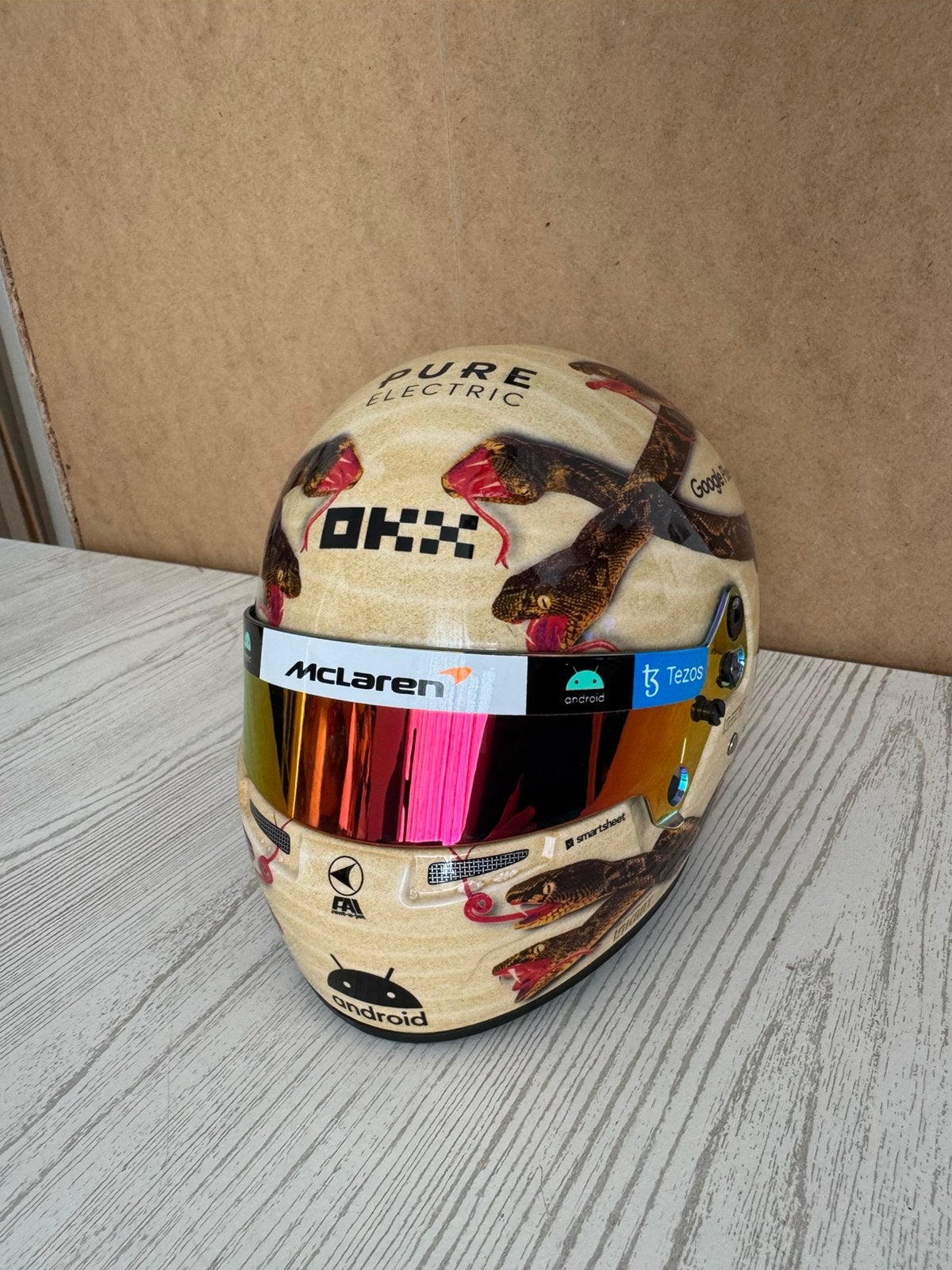 Lando Norris Vegas 2023 1:2 helmet, Verzenden, Zo goed als nieuw, Overige typen