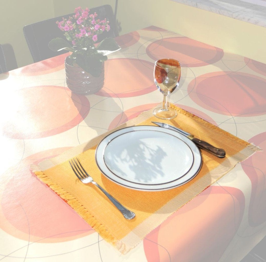 Gele placemats, Huis en Inrichting, Ophalen, Wasbaar, Katoen