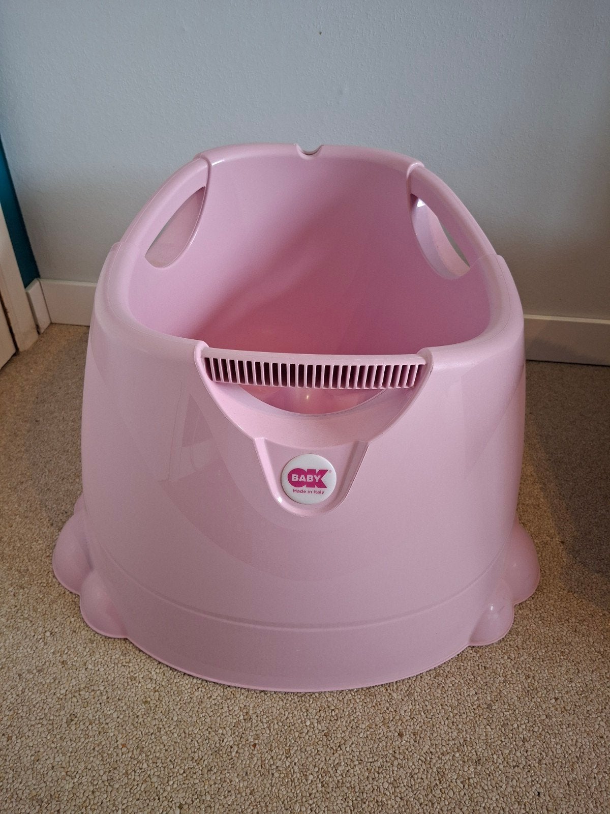 OKBaby Opla douchezitje kinderbadje roze, Kinderen en Baby's, Ophalen, Zo goed als nieuw, Badje, Overige merken