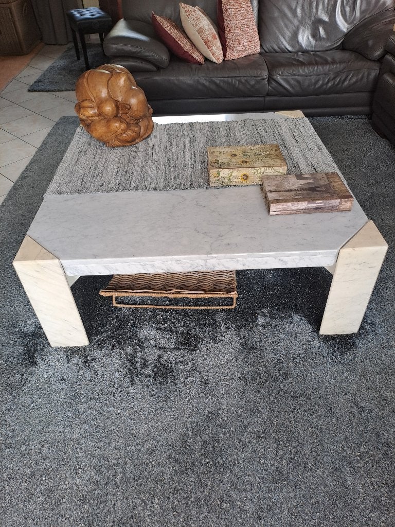 Salontafel marmer, Huis en Inrichting, Tafels | Salontafels, Ophalen, Overige materialen, 50 tot 100 cm, Vierkant