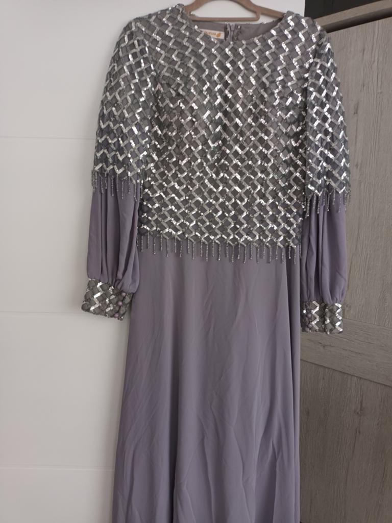 Feestjurk, Kleding | Dames, Ophalen, Maat 38/40 (M), Grijs
