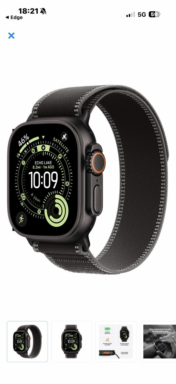 Apple watch ultra 3 etat neuf de 4 mois tj sous garantie, Enlèvement, État, Comme neuf