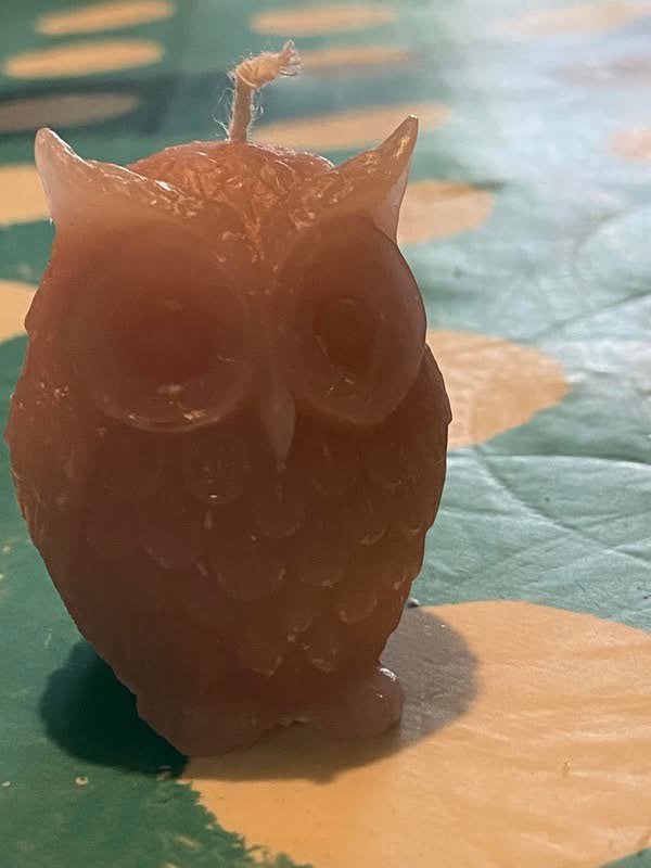 kaars in de vorm van een uiltje, Meerkleurig, Overige merken, Ophalen of Verzenden, 5 cm